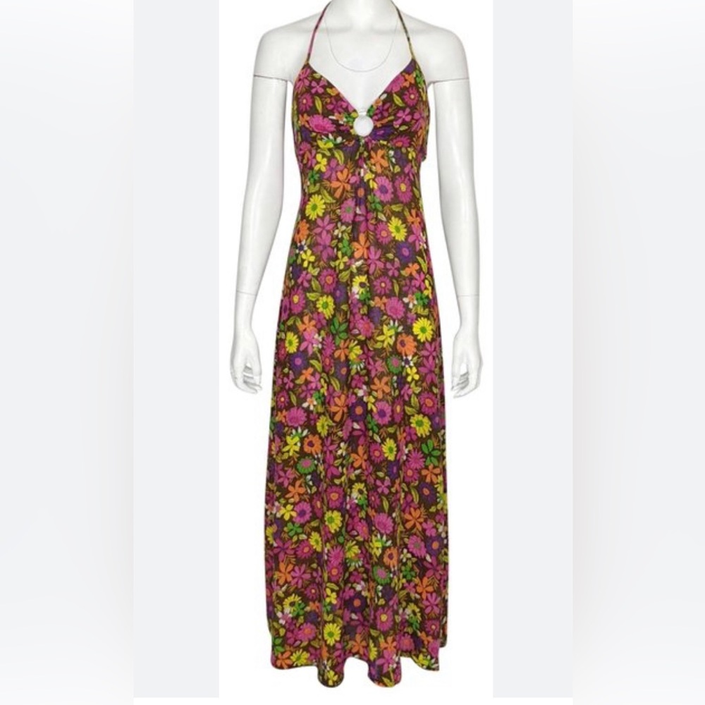 Free people hippie halter maxi dress size 8